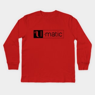 3/4" U-matic black logo Umatic Kids Long Sleeve T-Shirt